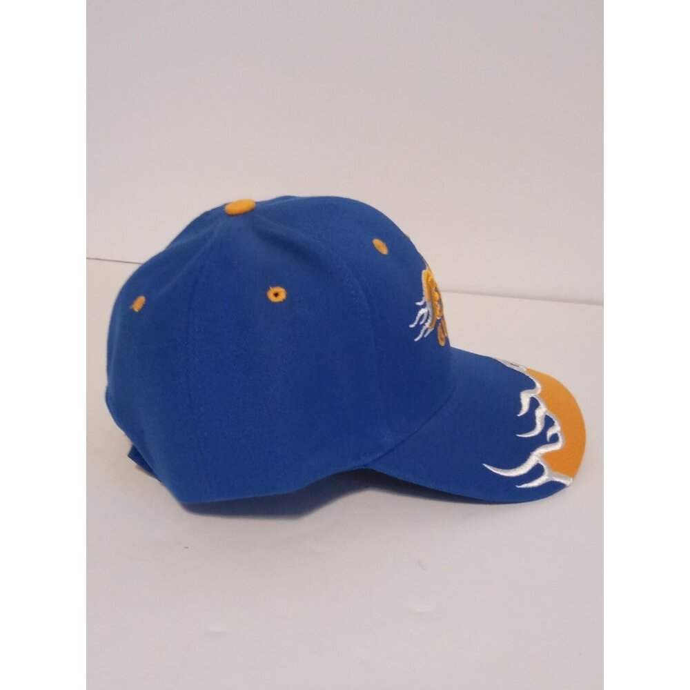NWT - Blue Choppers Cap Embroidered Motorcycle Flames - Picture 4 of 4